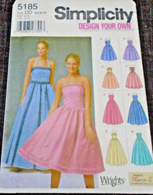Womens Simplicity 5185 Prom / Bridesmaid Dress size 6 - 10 Complete | eBay Womens Simplicity 5185 Prom / Bridesmaid Dress size 6 - 10 Complete | eBay