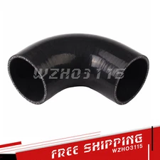 4" 90-DEGREE ELBOW TURBO/INTAKE PIPING SILICONE COUPLER HOSE/PIPE Black 102mm