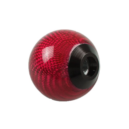 Red Round Ball Shape Carbon Fiber Gear Shift Knob Shifter Lever for Accord Civic - Picture 5 of 6