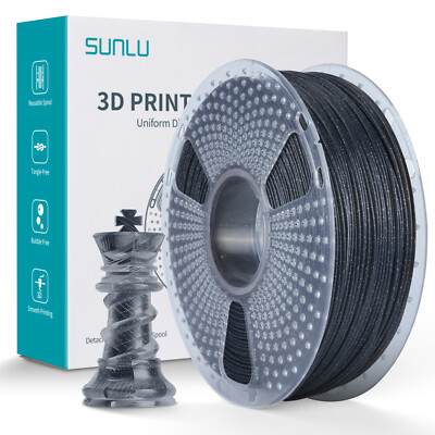 SUNLU Twinkle Shining PLA Filament 1.75mm funkeln Schwarz 1KG/2.2LBS Spule