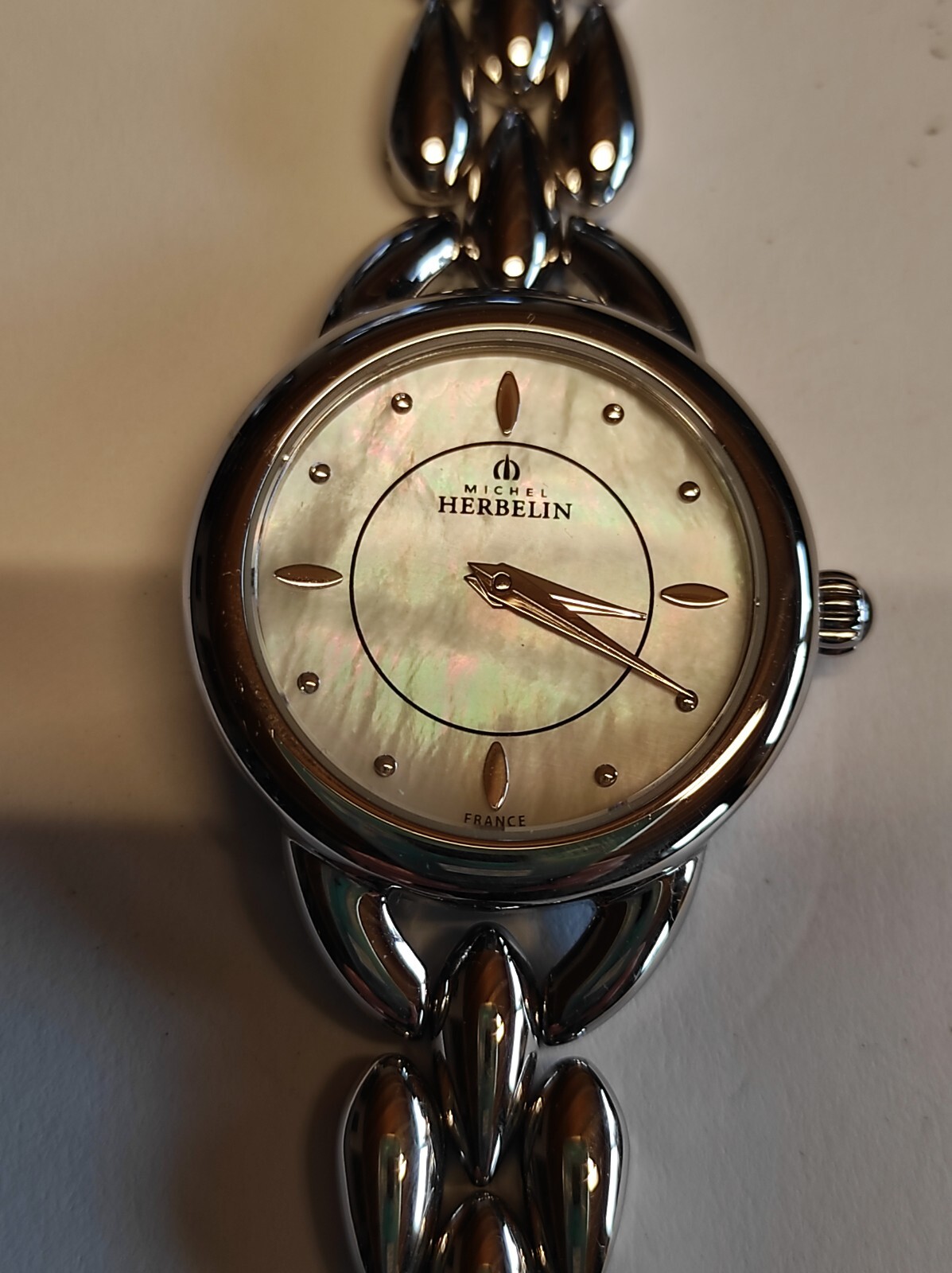 Montre Michel Herbelin dame 17475/BTR19 en acier et verre saphir