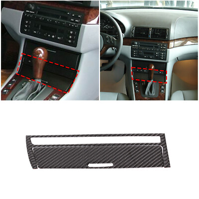 Carbon Fiber Cigarette Lighter Panel Cover Trim for BMW 3 Series E46  1998-2005