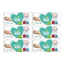 Pampers Sensitive Fragrance Free Baby Wipes, 80 Wipes Pack of 6 
