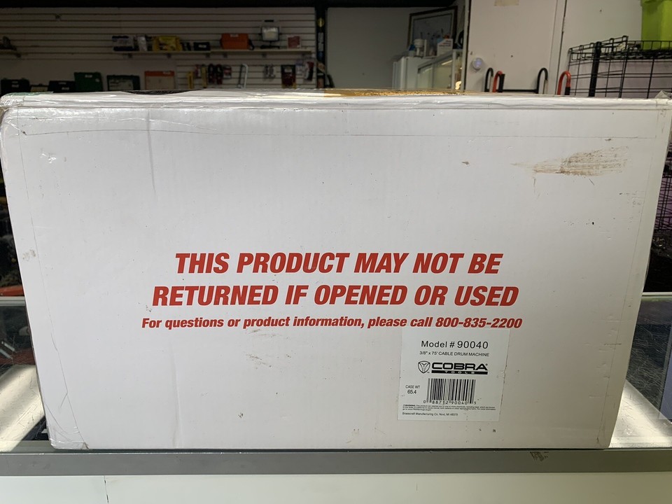 NEW Cobra Tools 90040 Drain Cleaning Machine 75 ft Cable (FREE S&H