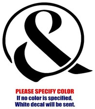 Of Mice And Men Ampersand Graphic Die Cut decal sticker Car Truck Boat Window 6"