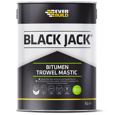 Everbuild 903 Black Bitumen Trowel Mastic 1 LITRE Roof Sealing and Filling