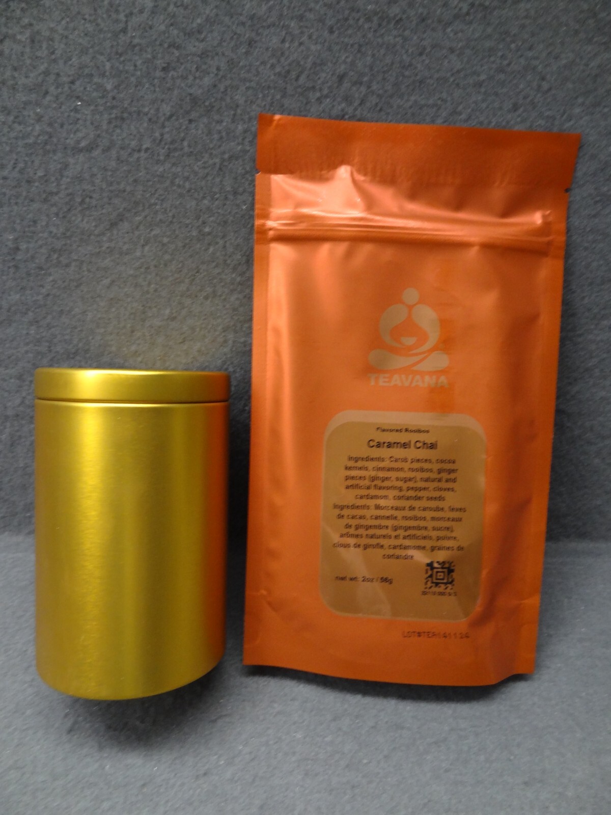 Vana Rooibos Caramel Chai 2oz 56g Tea Matching Canister 2014 Gift Sample