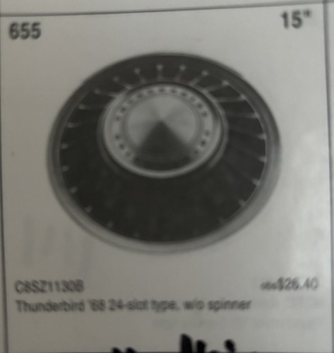 1968 Ford Thunderbird hubcaps 4 very rare Beautiful 15” Black/Red Center/chrome - Picture 11 of 11