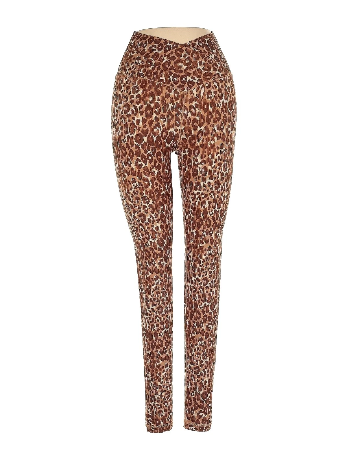 Polyamide Animal Print Regular Size Leggings for Women