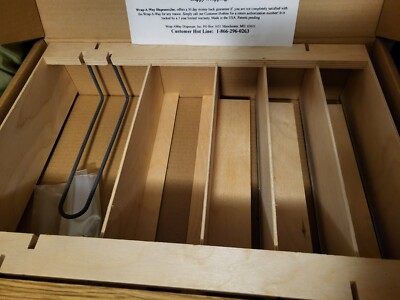 Foil and Plastic Wrap Organizer, 5-In-1 Wood Storage Dispenser with 5compartment