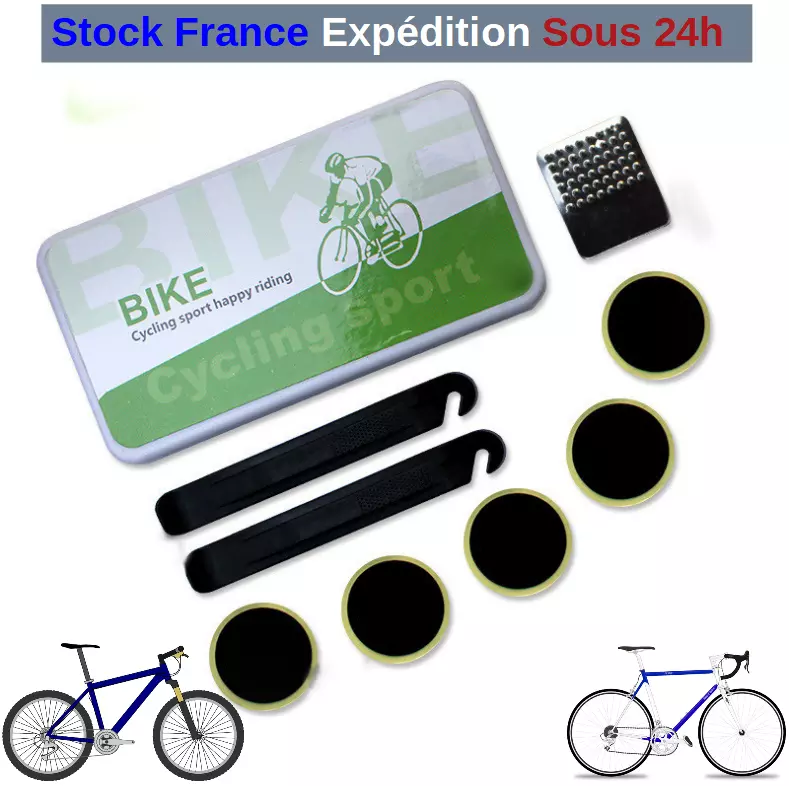 Kit de Réparation Crevaison Rapide Sans Colle Roue Crevée VTT Vélo de  Course