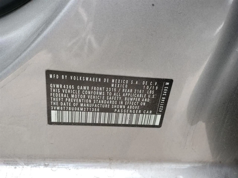 Front CROSSMEMBER SUBFRAME 5QM505315D 2019-2021 VOLKSWAGEN JETTA GLI Foto 4 de 4