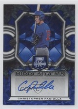 2023 Panini Elite Extra Edition Hidden Gems Blue Christopher Paciolla Auto 1k5