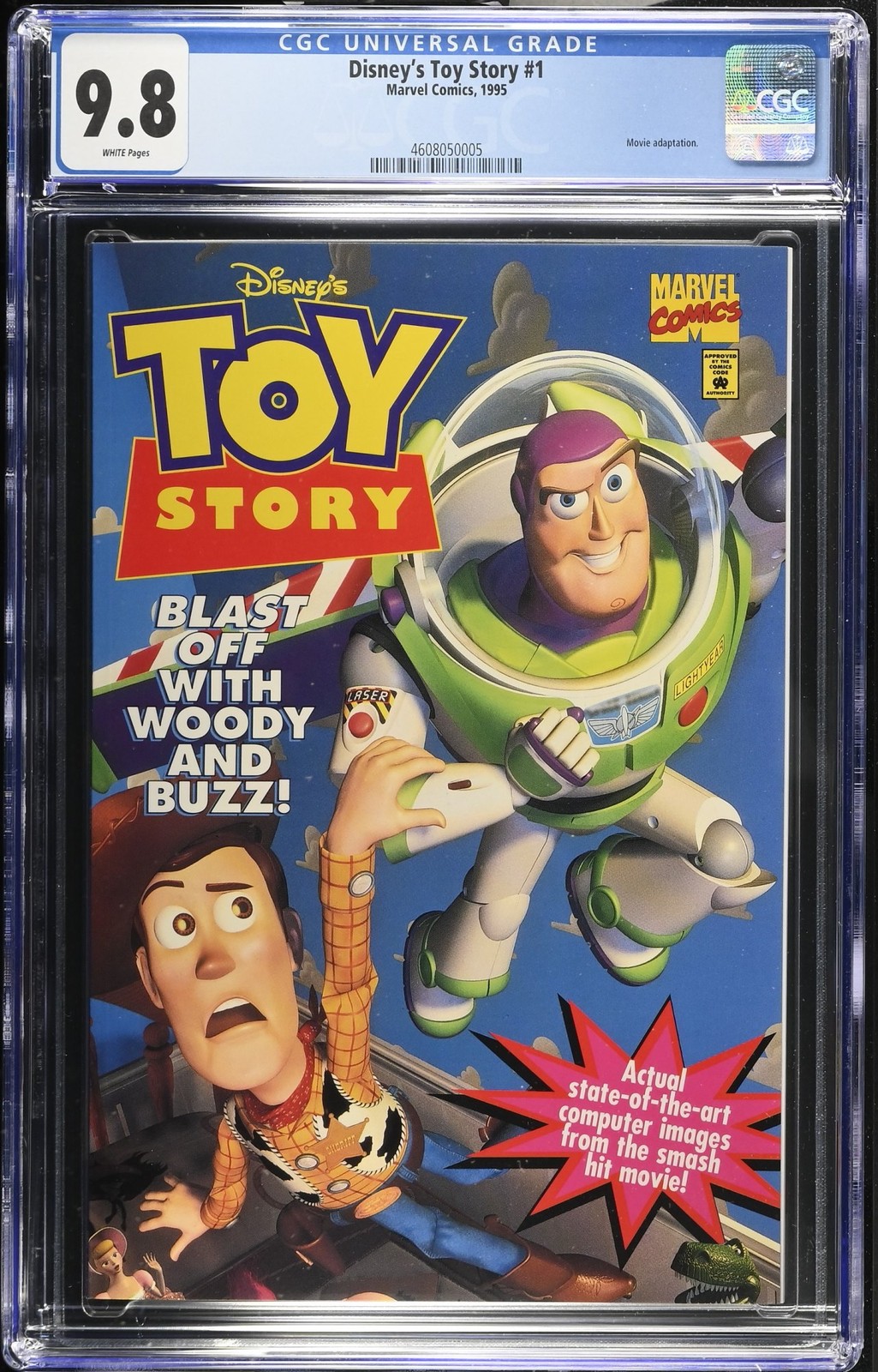 Disney's Toy Story (1995) #1 CGC CASI NUEVO/M 9,8 páginas blancas Marvel 1995