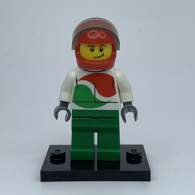 LEGO Minifigure Town City Speed Record Car Driver Octan 951807 - cty0922