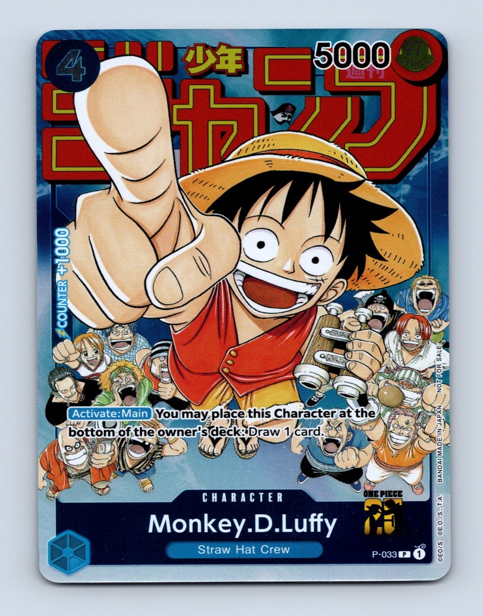Monkey D Luffy P-033 Event Pack 2 One Piece Card English | eBay