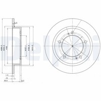 2X Bremsscheibe Delphi BG2584 FüR Jimny ET FT SN Vitara Samurai Suzuki TA TD 90
