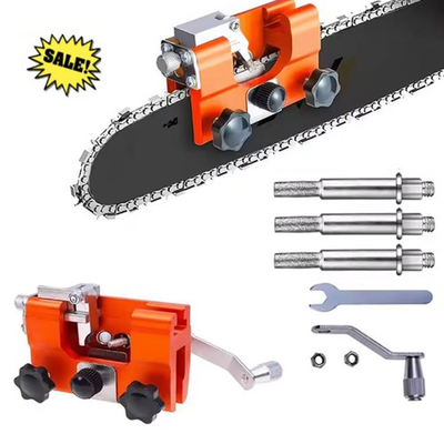 #ad Chainsaw Chain Sharpening Jig Portable Hand Crank Sharpener Tool Set NEW $9.99