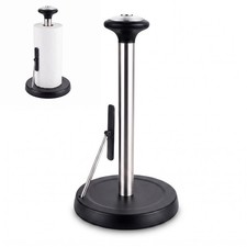 Paper Towel Holder Countertop, Heavy Duty Stainless Steel with Tension Arm