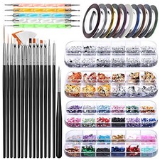 Nail Art Kit - Nail Art Tools - Nail Design Kit with Brushes - Nail Tape
