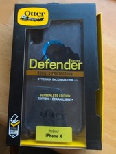 OTTERBOX Defender Series 7757026 Case for iPhone X - Black Blue Accent