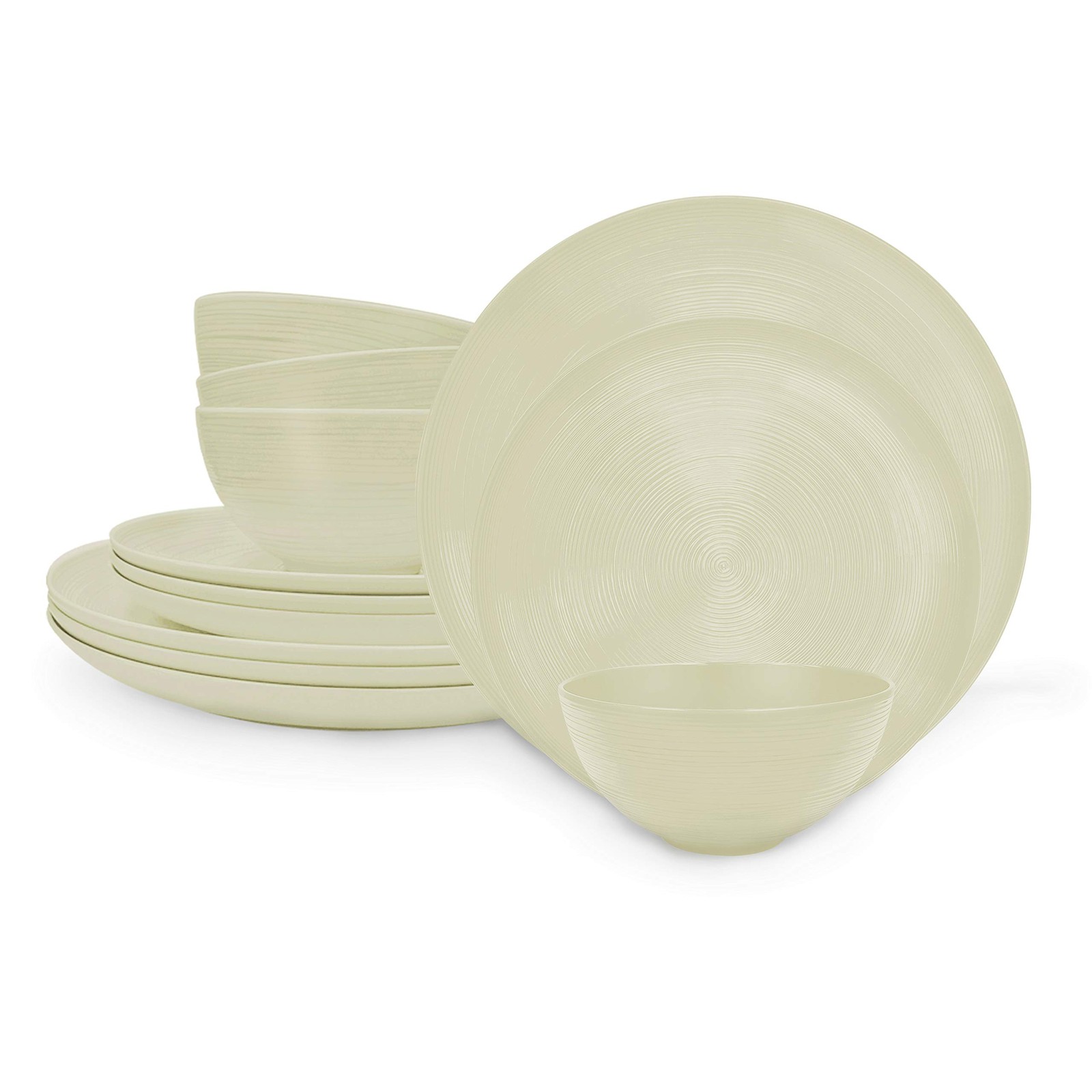 S For Indoors And Outdoors, 12 Pieces Melamine Plastic