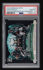 Panini 2025 Donruss Optic Downtown Duos Hurts/Foles #12 Black Pandora /25 PSA 10