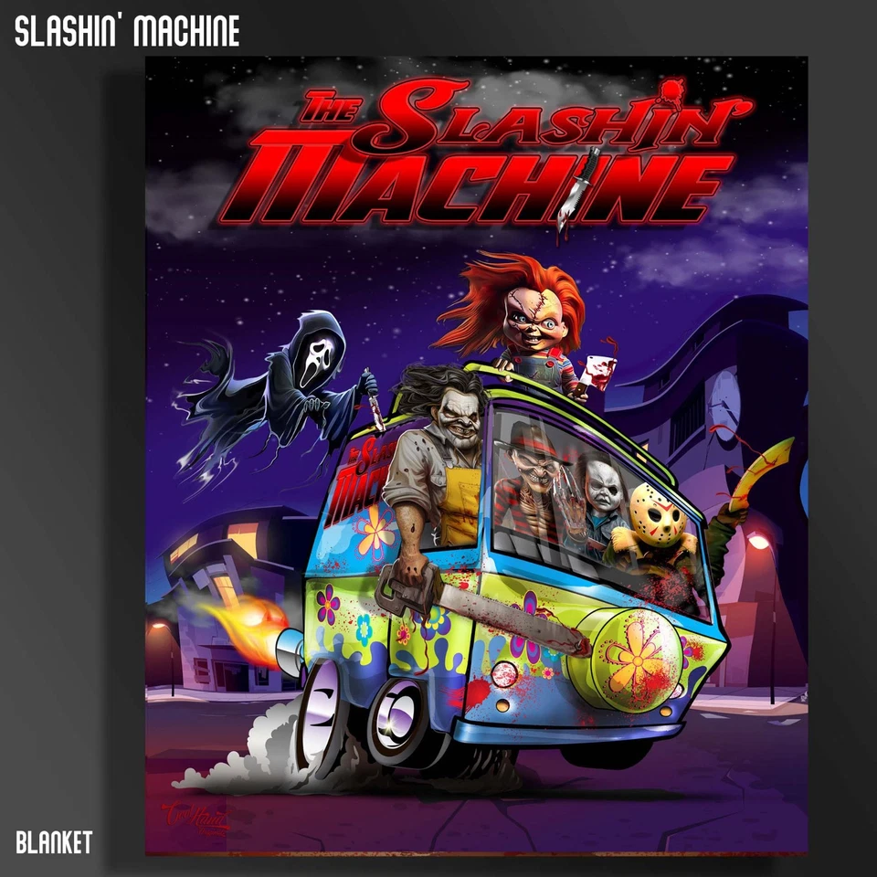 Плюшевый королева размер ужасов одеяло - чрезвычайно мягкий - SLASHIN машина - Изображение 2 из 4