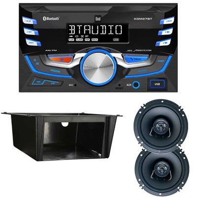 Dual XDM27BT AM/FM Radio Car Stereo 6.5'' Speakers & Universal Double-DIN Housing