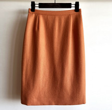 GIANFRANCO FERRE Studio 100 Wool Orange Pencil Skirt Vintage, Size I-40 US 4 