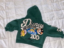 Toddlers  Zara x Disney 100 Years of Wonder GREEN HOLIDAY HOOD Sweatshirt 3-4