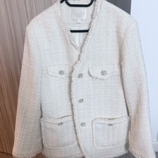 White Tweed Bouclé Jacket
