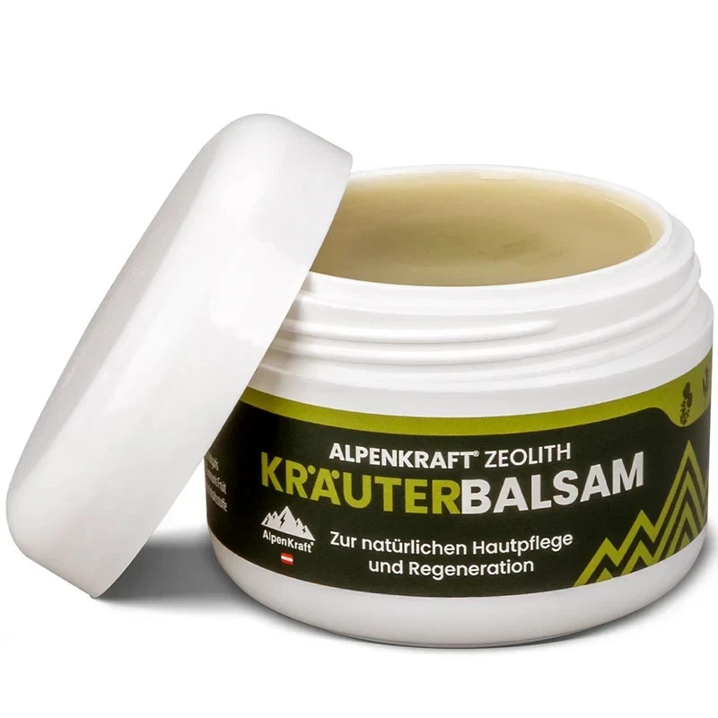 AlpenKraft Zeolith Kräuterbalsam Naturkosmetik Kräuter Balsam Bio Kräuter 100 ml