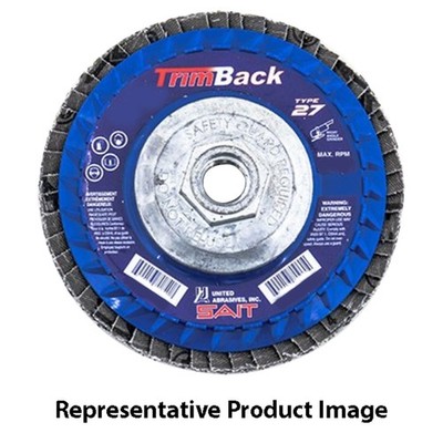 United Abrasives SAIT 70969 5x5/8-11 Trimback Type 27 Flap Disc 60 Grit 10 pack