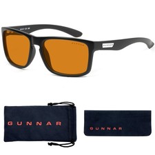 Gunnar Gaming Glasses - Intercept Onyx Amber Max Lens - Blue Light Blocking