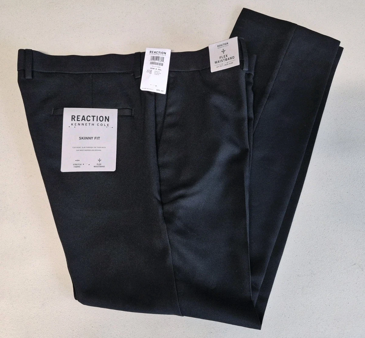 slim fit dress slacks Kenneth Cole Reaction Men's Slim-Fit Stretch Dress Pants, Created for Macy's main image 1