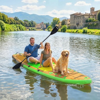 Outsunny Stand Up Paddling Board Set Aufblasbar 335cm SUP Board mit Kajak Sitz
