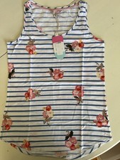 Women s Size 6 Joules Stripe 100 Cotton Vest Tank Top NWT