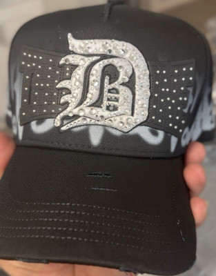Black White Adjustable Logo One Size Men Casual Hat Benavides 