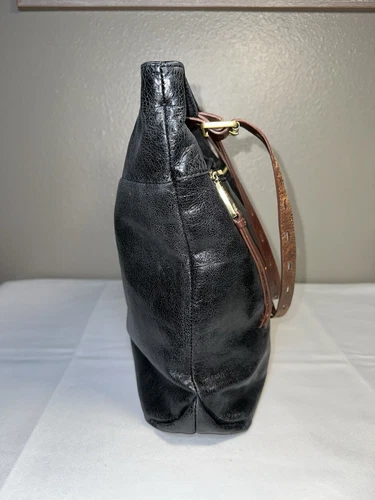 Hobo International Lennox Black Leather Tote Bag - Picture 4 of 12