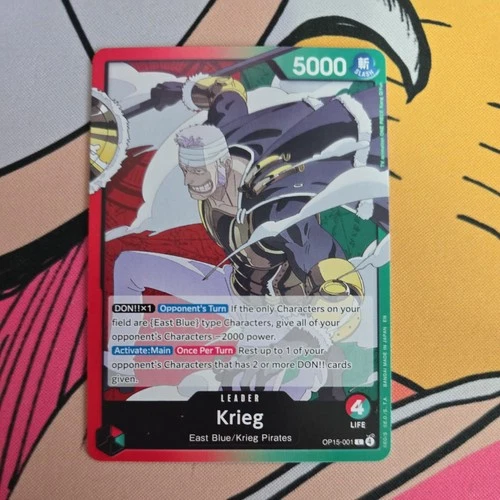 Krieg OP15-001 L Card Adventures On Kami’s Island One Piece