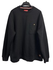 Coleman Mens XXL Sherpa Lined Secure Chest Pocket Crew Sweatshirt Black