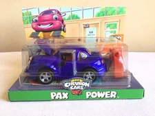 2001 NIB The Chevron Cars Pax Power Blue Plastic Smiling Collectible Model Car