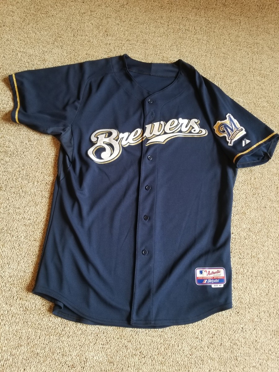Milwaukee Brewers Authentic On-Field Majestic Cool Base Alt Jersey