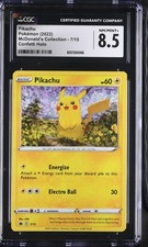 CGC 8.5 Pikachu 7/15 Confetti Holo Mcdonald's Collection Carta Pokemon Classificata