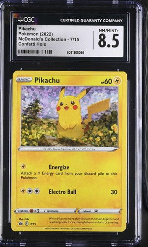 Pikachu graded CGC 8.5 for sale on eBay