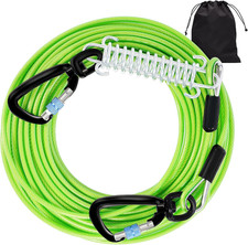 Dog Tie Out Cable 30FT-1000LBS Break Strength,Heavy Duty Dog Leads for Yard with