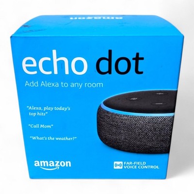  Amazon Echo Dot 3rd Generation Smart Speaker Alexa Charcoal NEW Open Box