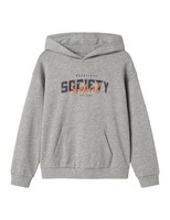Jungen Sweatshirt Name IT Nkmlucas Ls Rlx, Grau Melange, GrößE 116, Baumwolle