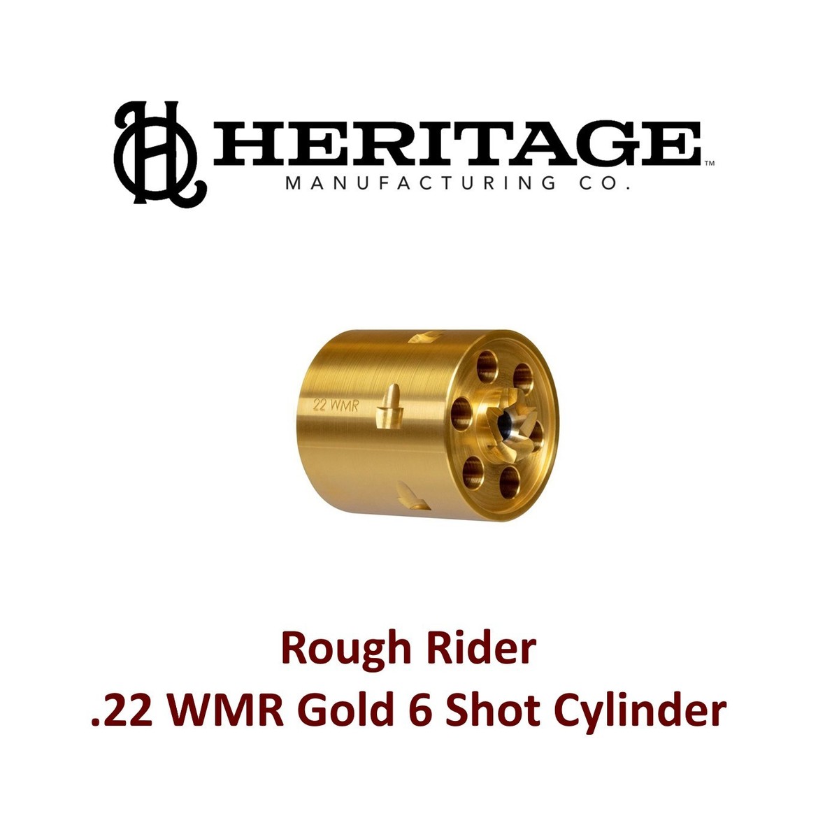 NEW GENUINE Heritage Rough Rider PVD Gold .22 WMR 6 Shot Revolver